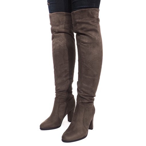 Semišové boty na baru K953 zelené zelená 1