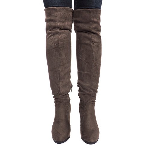 Semišové boty na baru K953 zelené zelená 2