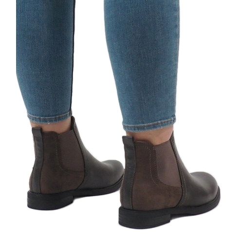 Šedé zateplené boty 6591 šedá 1