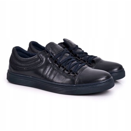 Bednarek Polish Shoes Pánské kožené boty Tenisky Bednarek Navy Blue modrý 2