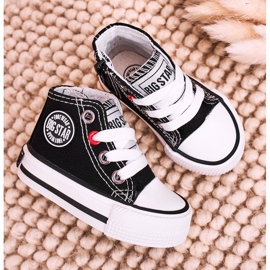 Dětské vysoké tenisky se zipem Big Star HH374188 Černá 1