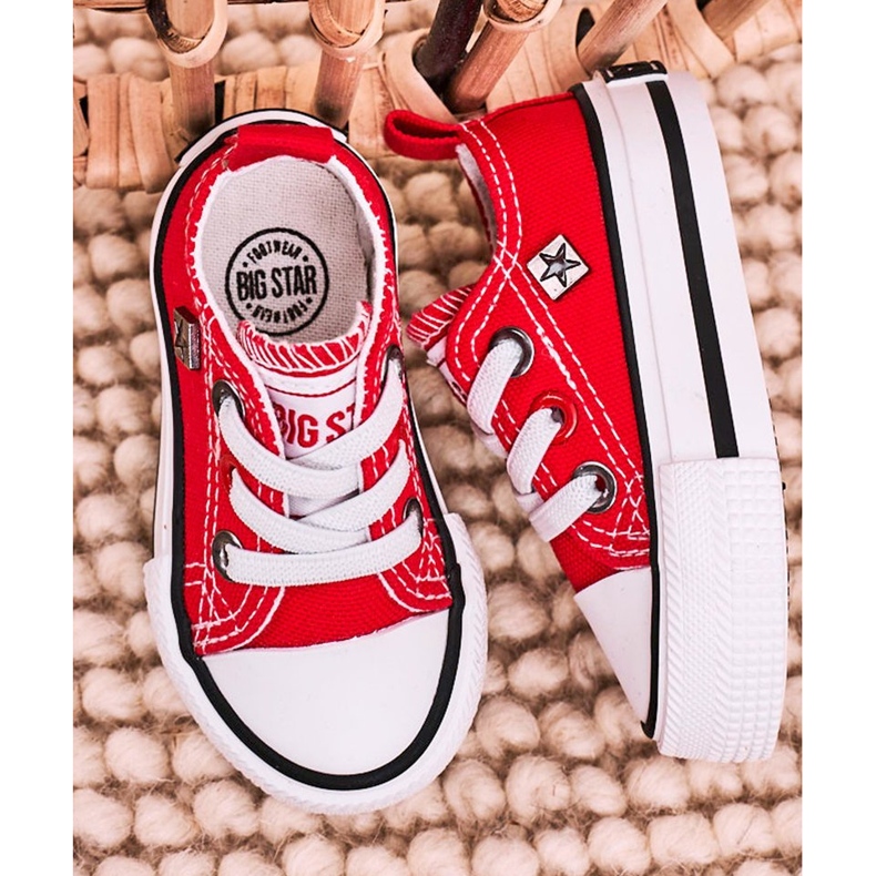 Dětské klasické nízké tenisky Big Star HH374196 červené 1