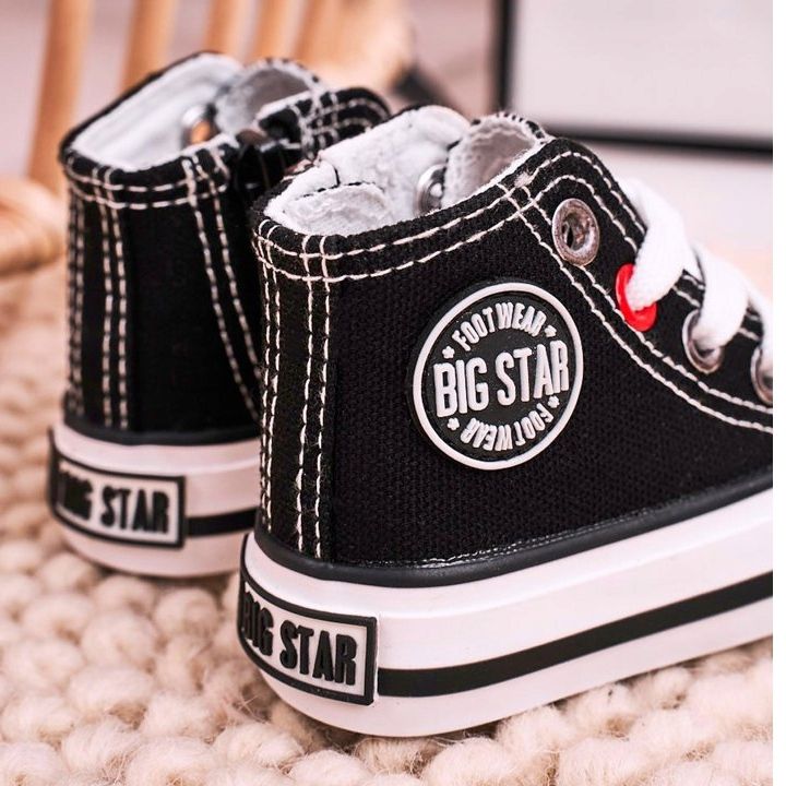Dětské vysoké tenisky se zipem Big Star HH374084 Černá 1