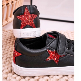 Dětské kožené tenisky s hvězdou Big Star DD374105 černé černý černý 2