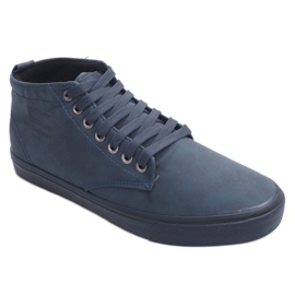 Stylové vysoké tenisky Y007 Navy Blue námořnická modř 1
