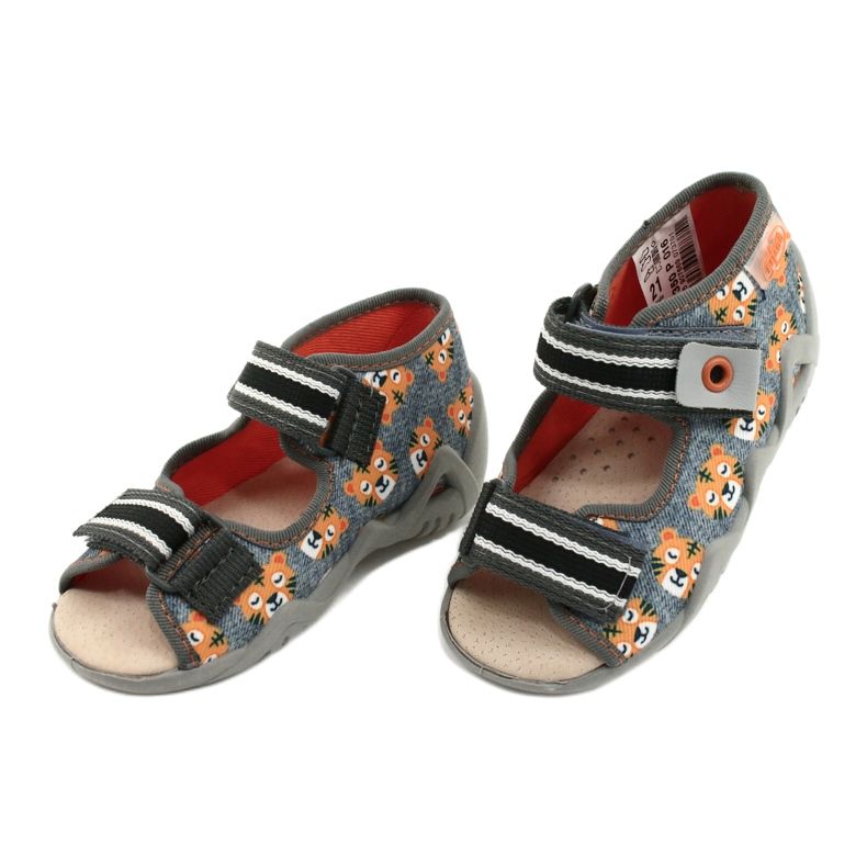 Befado žluté dětské boty 350P016 oranžový šedá 3