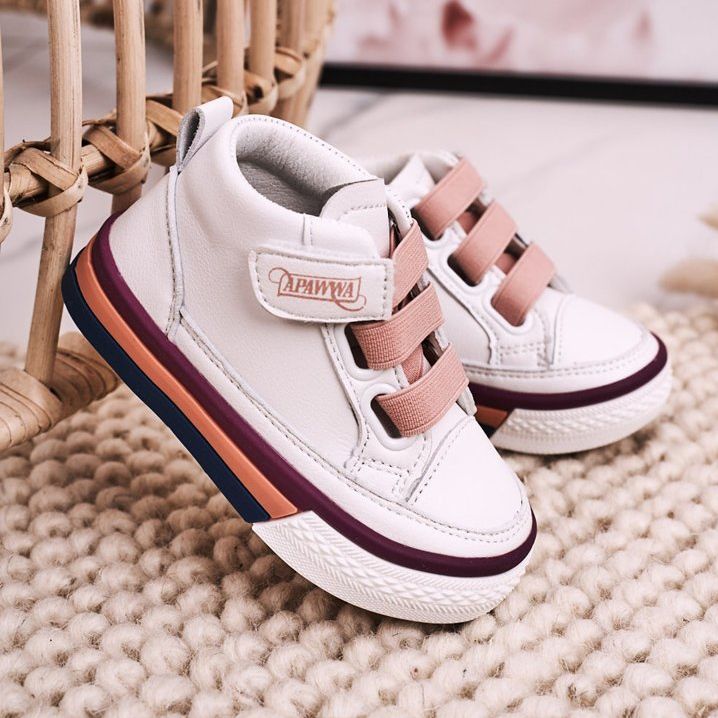 Apawwa Dětské vysoké tenisky bílé a růžové Baxter ['bílá', 'růžová'] bílý 1