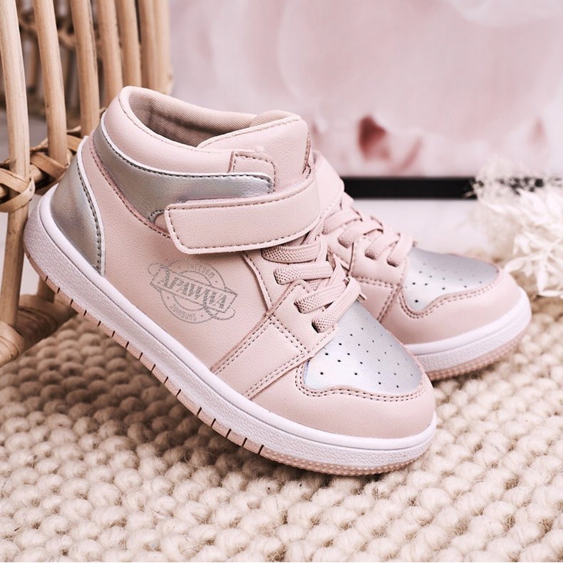 Apawwa Dětské sportovní boty Pink Silver Madison růžový stříbro 2