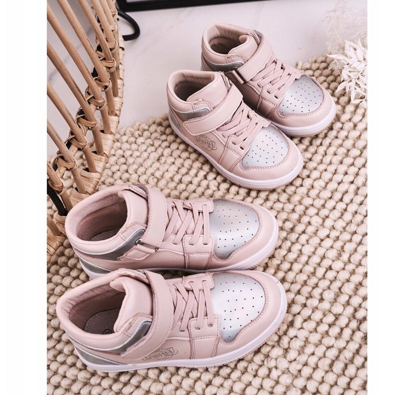 Apawwa Dětské sportovní boty Pink Silver Madison růžový stříbro 1