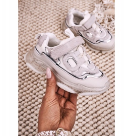 Apawwa Dětské sportovní boty Tenisky s průhlednou podrážkou, bílá Bailey bílý 2