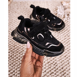 Apawwa Dětské sportovní boty Tenisky s průhlednou podrážkou Black Bailey černá 2