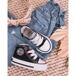 Dětské vysoké tenisky se zipem Big Star HH374188 Černá 2