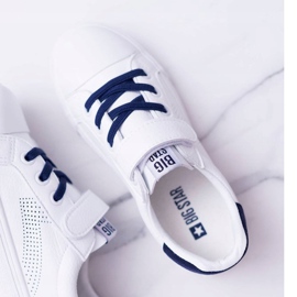 Dětské tenisky se suchým zipem Big Star DD374107 White-Navy Blue bílý námořnická modř 2