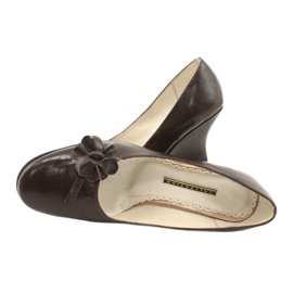 Kožené lodičky Hnědé Pees hnědý 4