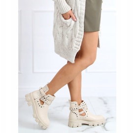 Boty střižené cvočky béžová NC1127 béžová béžový 1