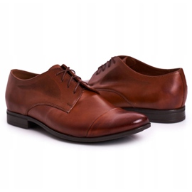 Bednarek Polish Shoes Pánské hnědé kožené pantofle Bednarek hnědý 3