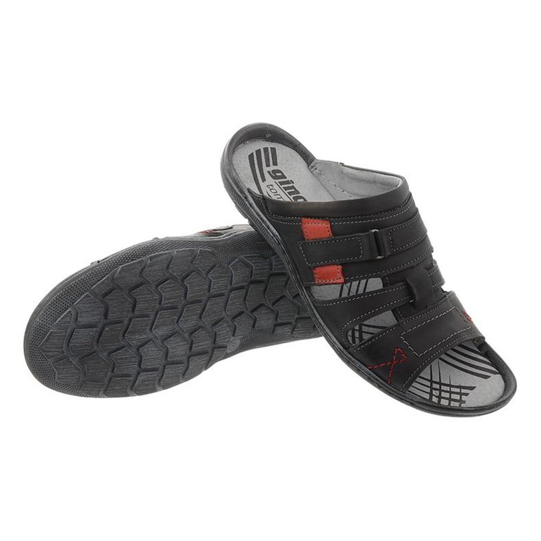 324 černé pánské pantofle černý 2