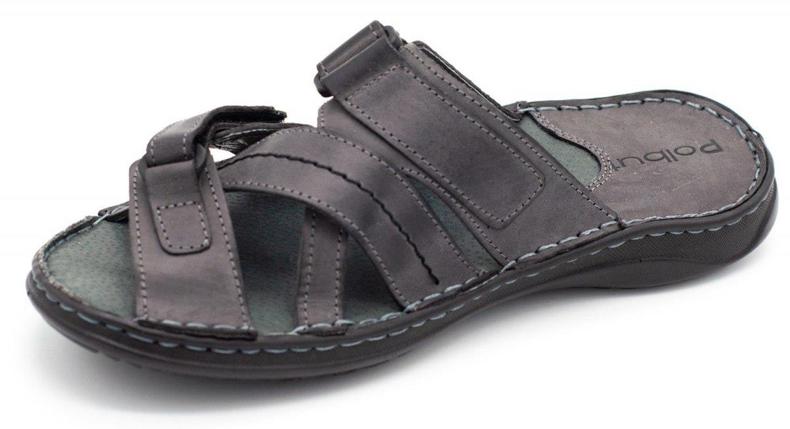 Polbut Šedé pánské pantofle SA06 šedá 2