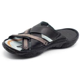 Lemar Pánské kožené pantofle 1654 černé černý 2