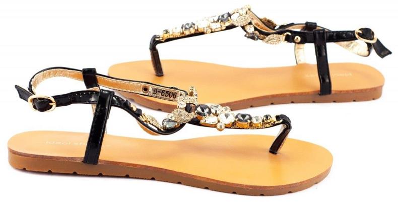 Černé sandály 6506 pro ženy černý 1