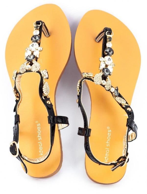 Černé sandály 6506 pro ženy černý 2