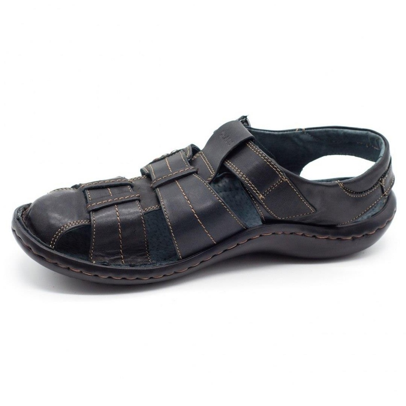 ABIS Pánské kožené sandály 4557 černé černý 1