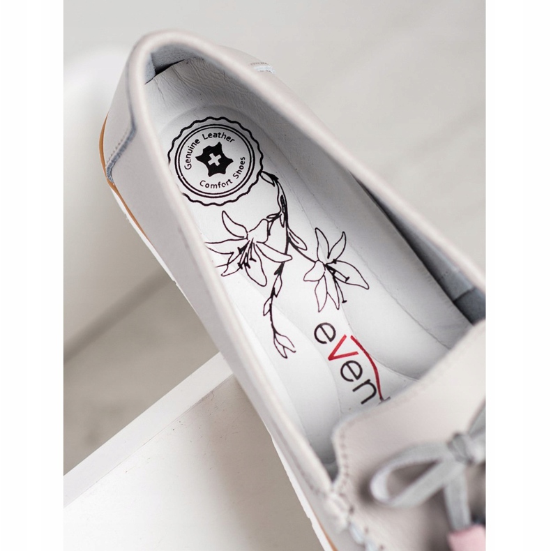 Evento Kožené mokasíny s třásněmi béžový 1