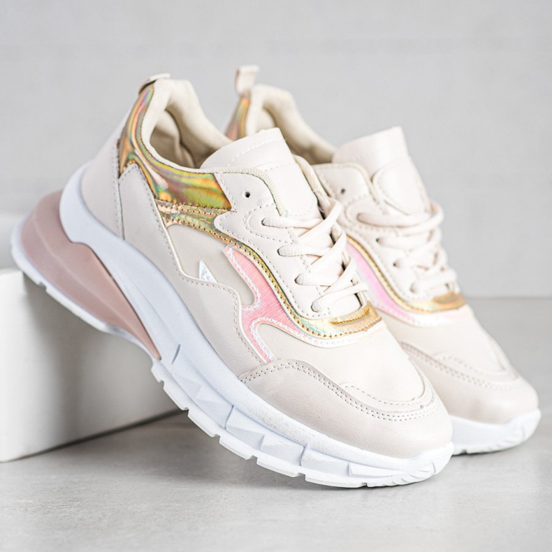 Sweet Shoes Stylové béžové tenisky béžový 2