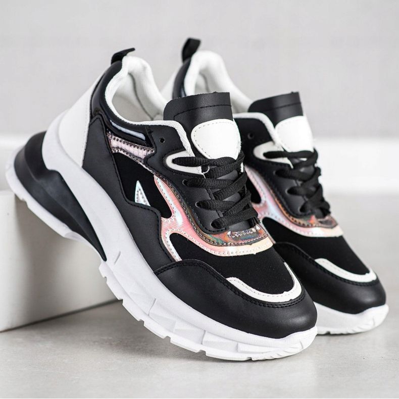 Sweet Shoes Stylové černé tenisky černá 2