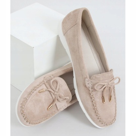 Dámské béžové mokasíny RQ-2 Beige béžový 1