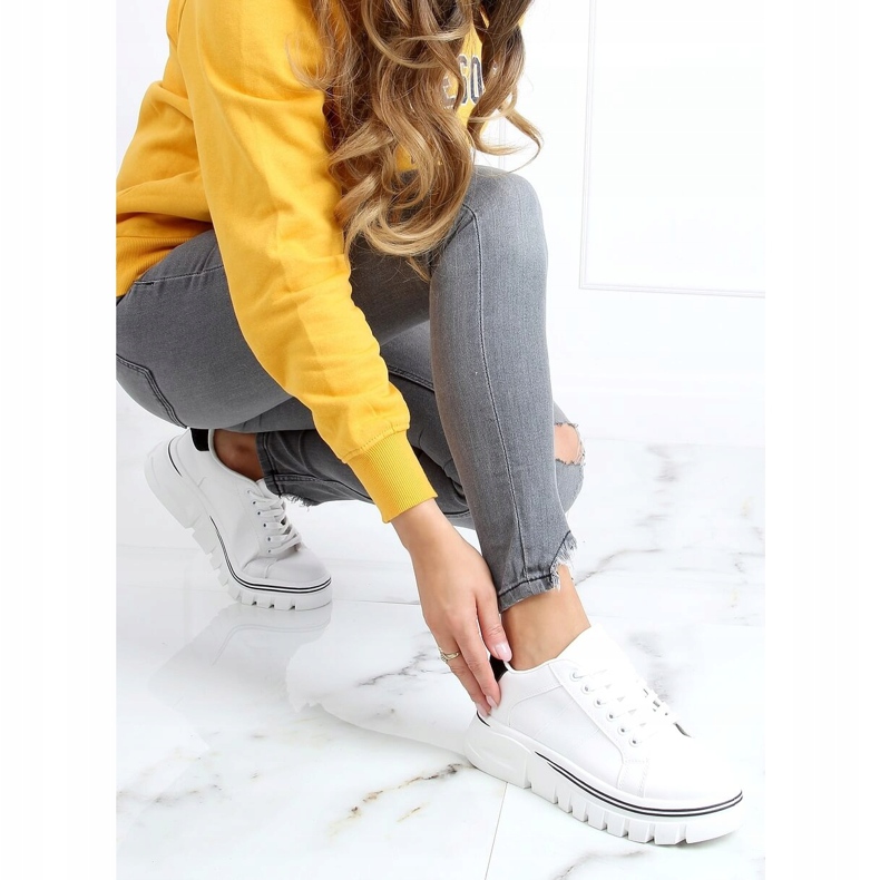 Tenisky na vysoké podrážce bílé NB382P bílé bílý 1