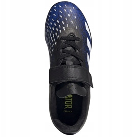 Kopačky Adidas Predator Freak.4 H&amp;L Tf Jr FY0628 bílá, tmavě modrá, černá modrý 1