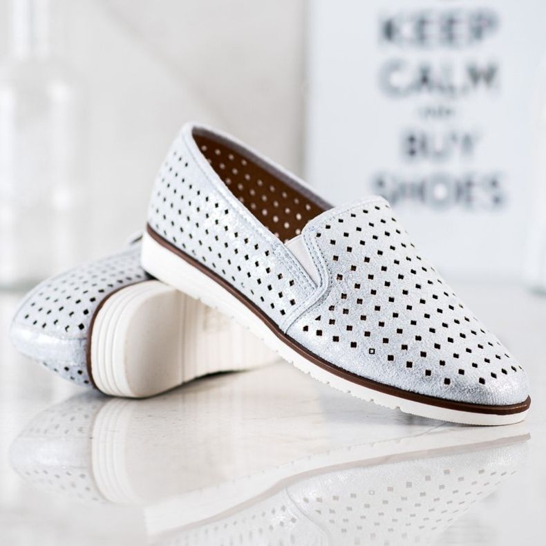 Kylie Lesklé prolamované slipy stříbrný 2