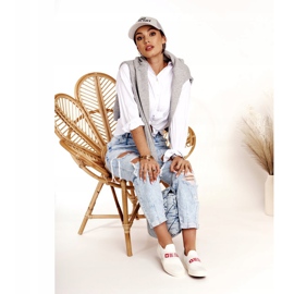 Dámské tenisky Nazouvací Big Star FF274219 Bílá bílý 2 Dámské tenisky Nazouvací Big Star FF274219 Bílá bílý 2