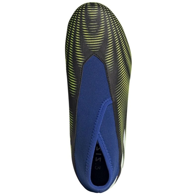 Kopačky Adidas Nemeziz.3 Ll Fg Jr FY0819 bílá, černá, modrá, žlutá černá 2