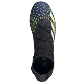 Kopačky Adidas Predator Freak.3 Fg M FY0610 bílá, černá, královská černý 2