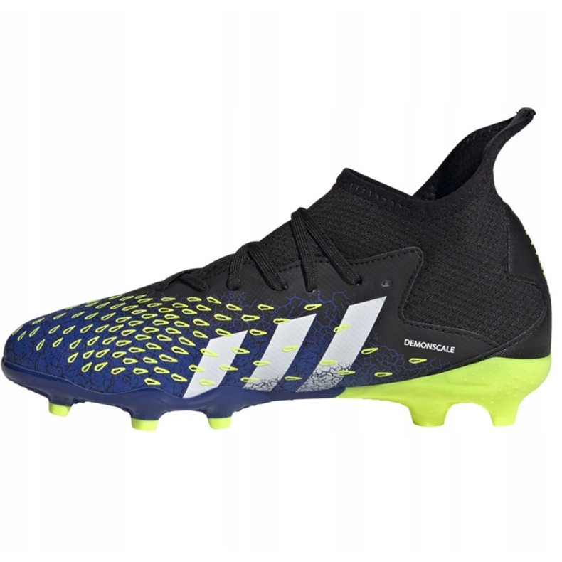 Kopačky Adidas Predator Freak.3 Fg Jr FY0613 bílá, černá, královská černý 1