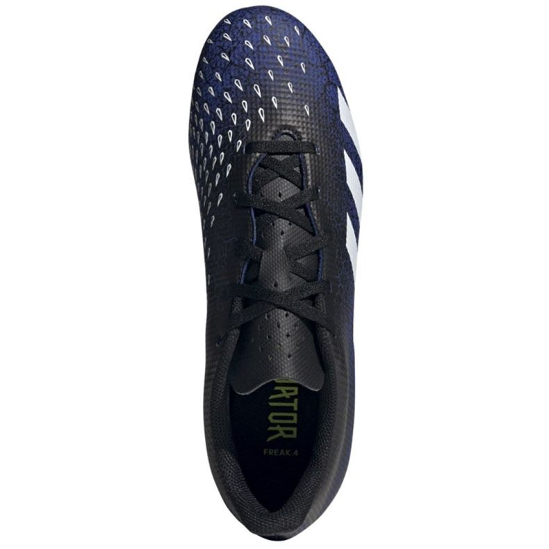 Kopačky Adidas Predator Freak.4 FxG M FY0625 bílá, černá, královská černý 2