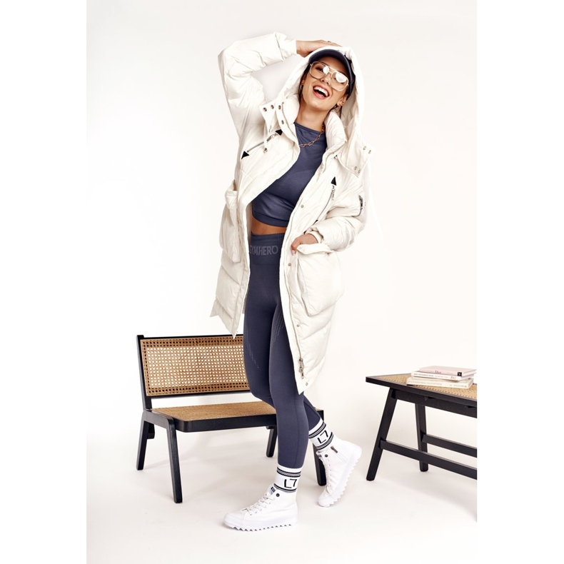 Dámské vysoké tenisky Big Star FF274241 bílé bílý 2