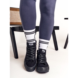 Dámské vysoké tenisky Big Star FF274244 černé černá 2