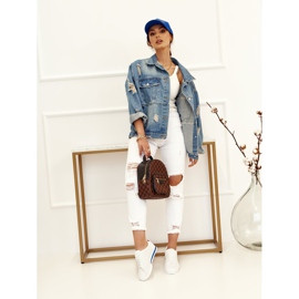 PS1 Dámská sportovní obuv Tenisky White Nova bílý červené námořnická modrá 1