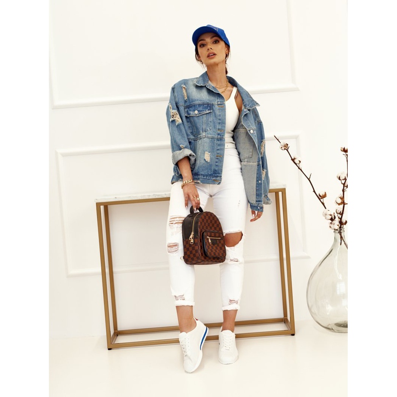 PS1 Dámská sportovní obuv Tenisky White Nova bílý červené námořnická modrá 1