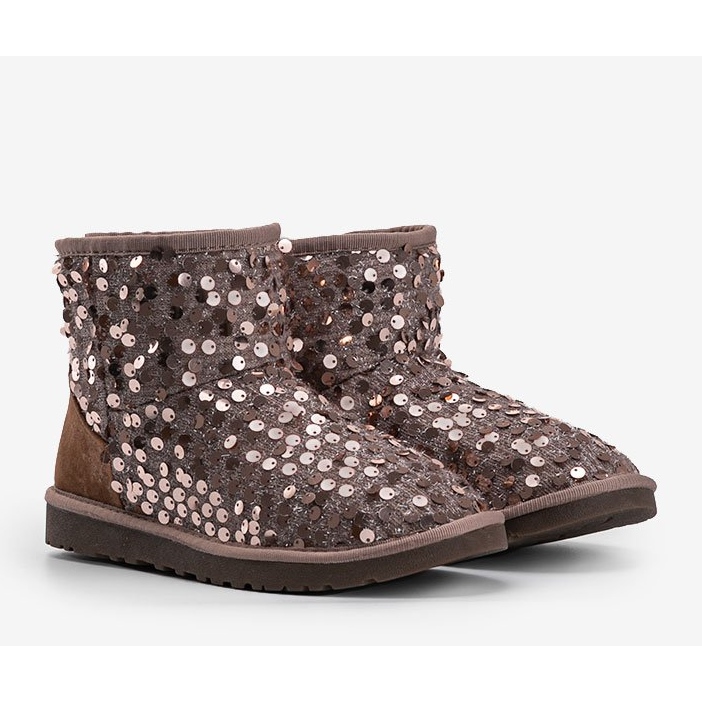 Hnědé zateplené boty, emu typ 886 hnědý 1