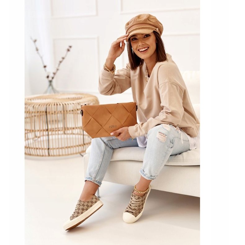 Dámské tenisky Classic Logged Khaki Challenge béžový hnědý 2 Dámské tenisky Classic Logged Khaki Challenge béžový hnědý 2