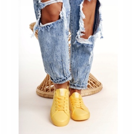 Dámské kožené tenisky Big Star HH274142 žluté žlutá 1