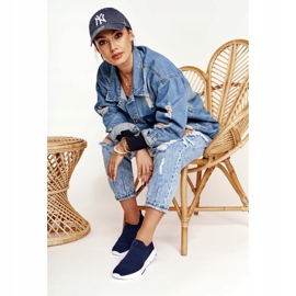 Dámské sportovní boty Nazouvací Big Star DD274464 Navy Blue modrý 2