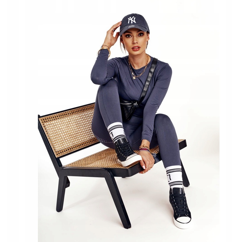 Dámské vysoké tenisky Big Star DD274330 černé černá 1