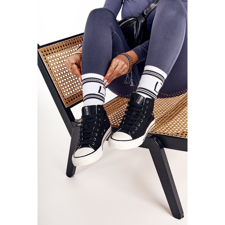 Dámské vysoké tenisky Big Star DD274330 černé černá 2