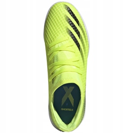 Kopačky Adidas X Ghosted.3 In Junior žluto-černo-bílé FW6924 žluť zelený 1