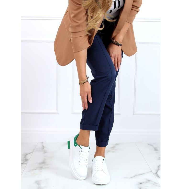 Dámské bílé a zelené tenisky SC36 BÍLÉ / ZELENÉ bílý zelená 2